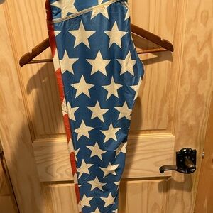 Woman’s American Flag Workout Leggings